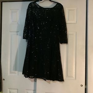 Black Sequin Dress Dinner Party, Cocktail Size 14